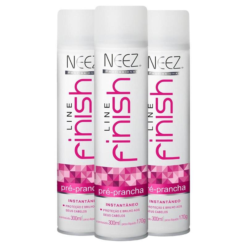 Spray para Cabelo Finish Pré-Prancha Neez Profissional 300ml 03